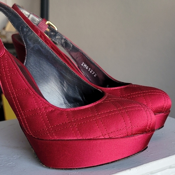 STUART Weitzman Slingback Heels Satin Pumps - Picture 10 of 12
